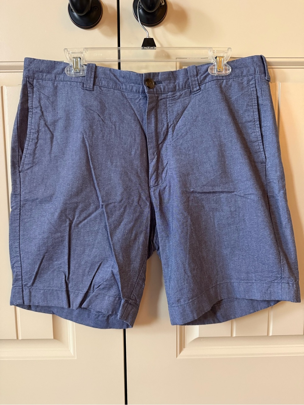 J. Crew Men's Chambray Blue Flat-Front Shorts